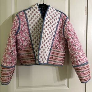 Mango Floral reversible Quilted Jacket